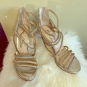 Nina Silver Diamond Heels